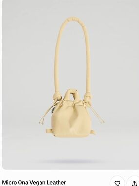 Ölend Micro Ona Vegan Leather Drawstring Crossbody Bag - Cream/Yellow